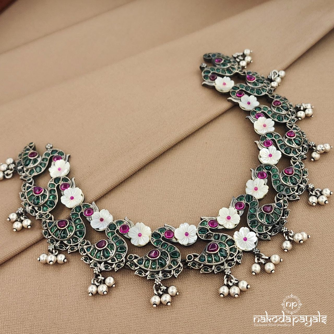 Graceful MOP Kemp Peacock Neckpiece (N11180)