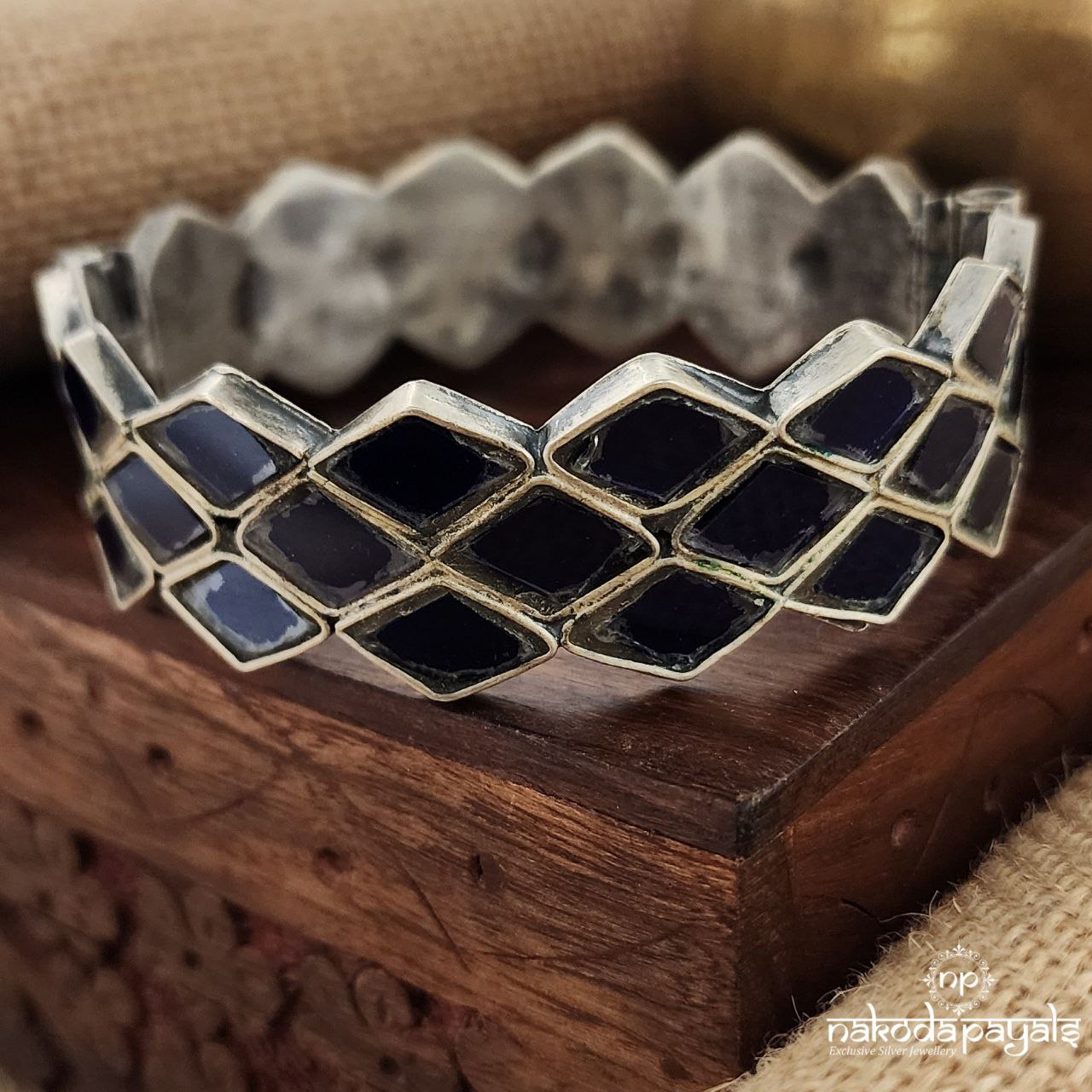 Blue Glass Single Kada (K5094)