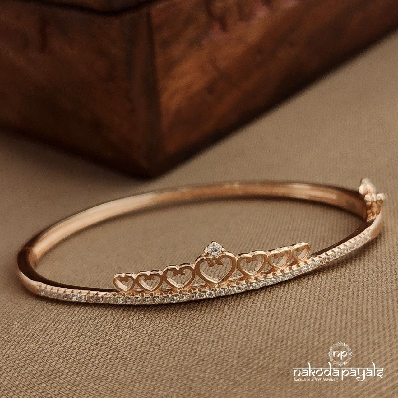 Sweetheart Rose Gold CZ Kada (St3759)