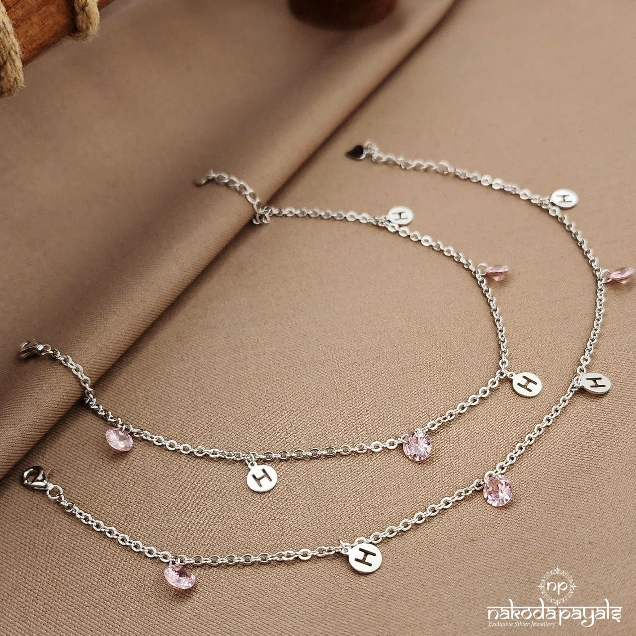 Pinkish Drop Anklet (A6668)