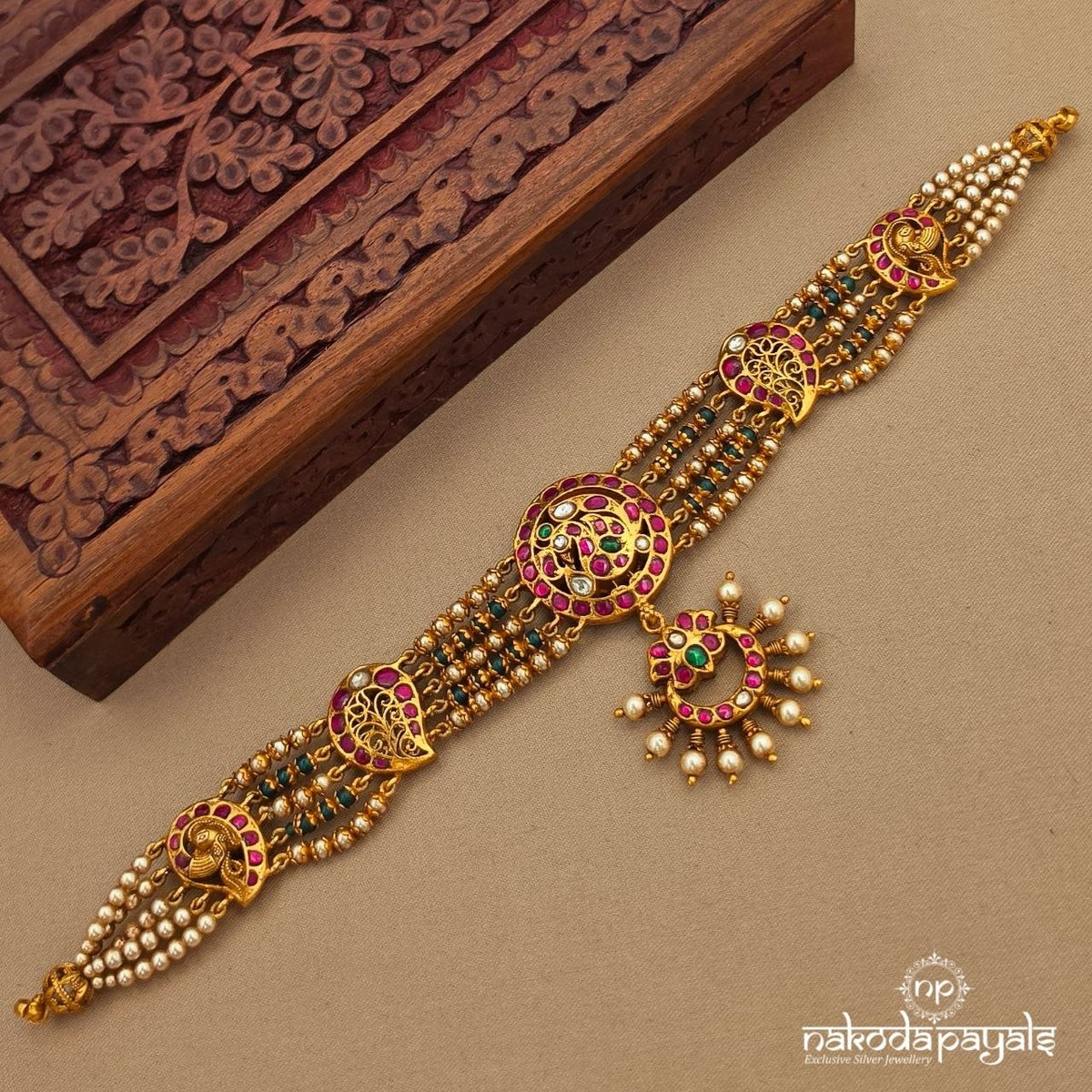 Reversible Divine Peacock Kundan Choker (Gn10859)