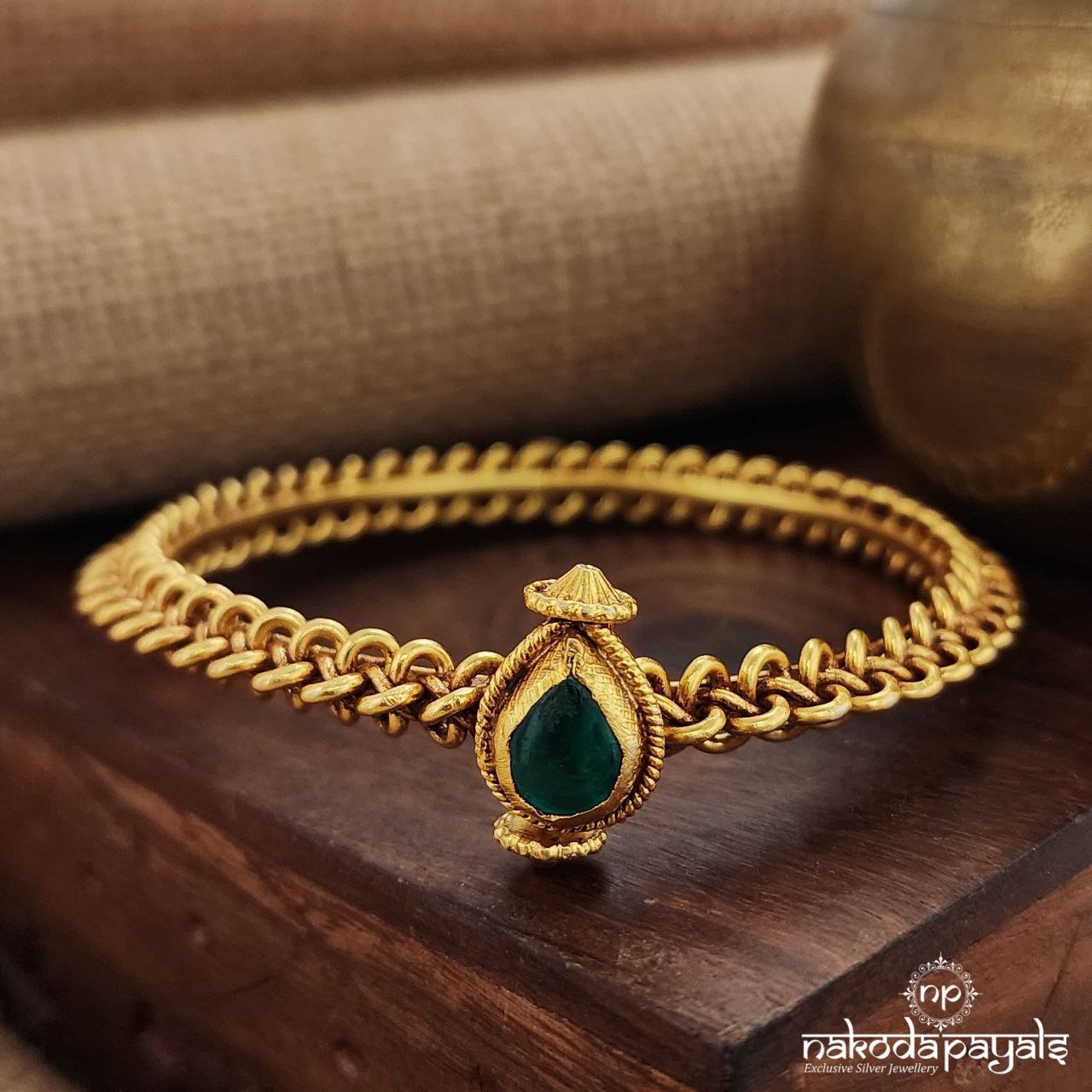 Green Drop Linked Kada (2.6) (Gk3048)