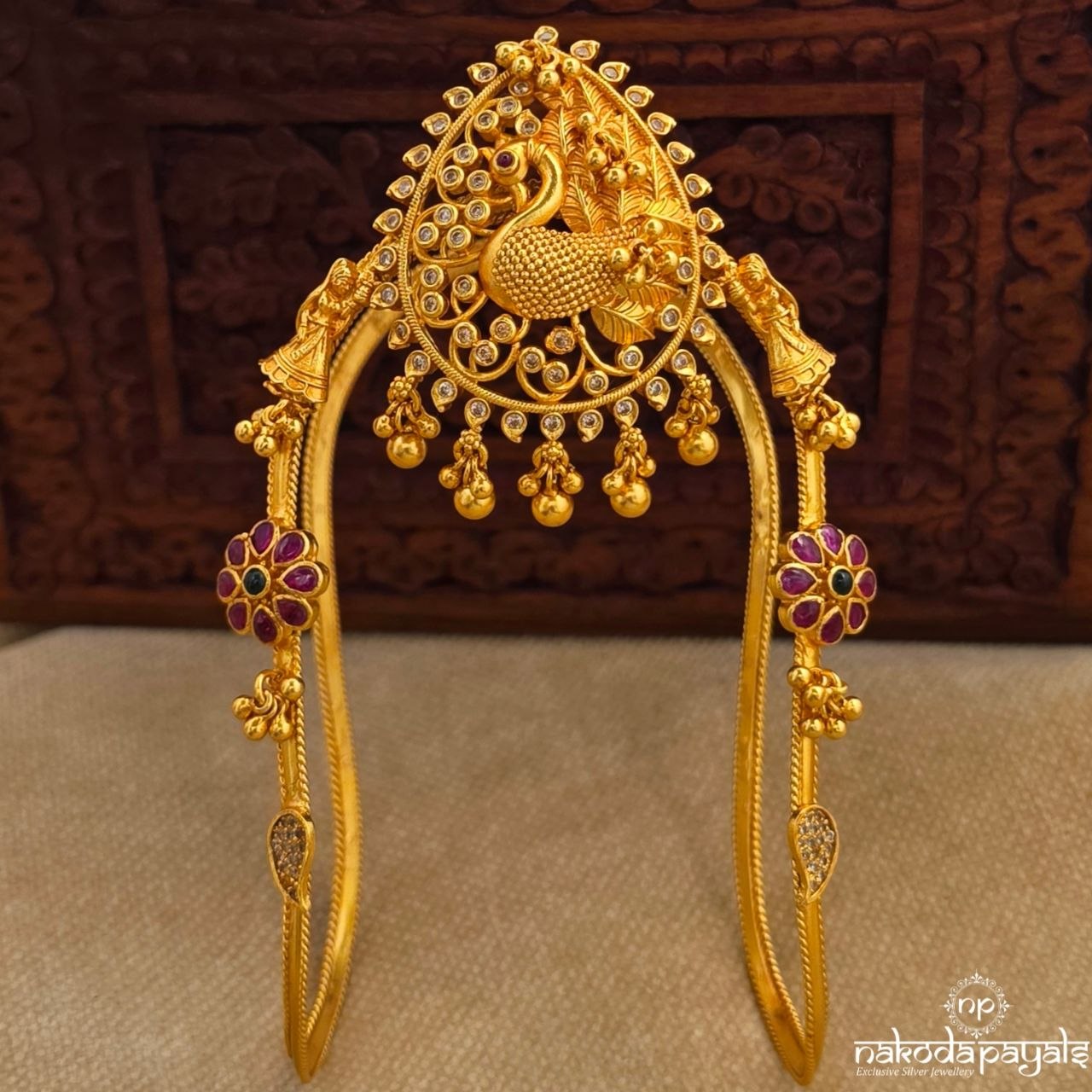 Drop Floral Peacock Floral Armlet (Ha0155)