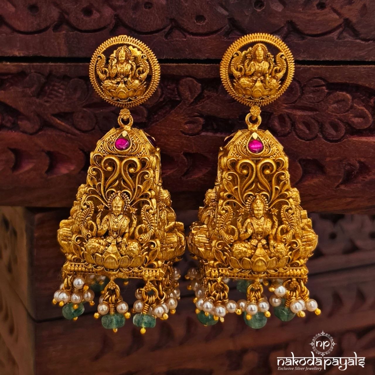 Lotus Lakshmi Jhumka (Ge11202)