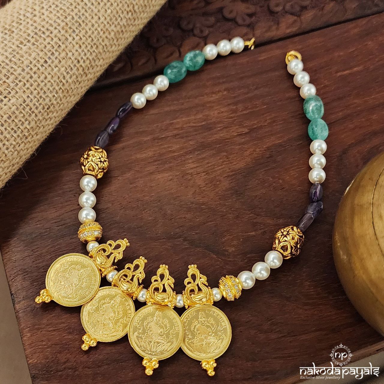 Lakshmi Coin MultiColor Neckpiece (Gn8606)