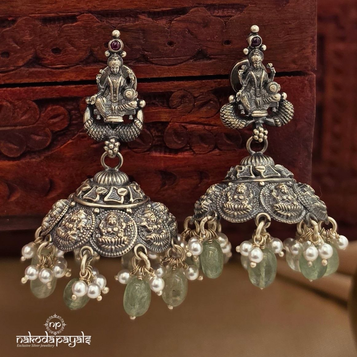 Coined Lakshmi Jhumka (J1638)