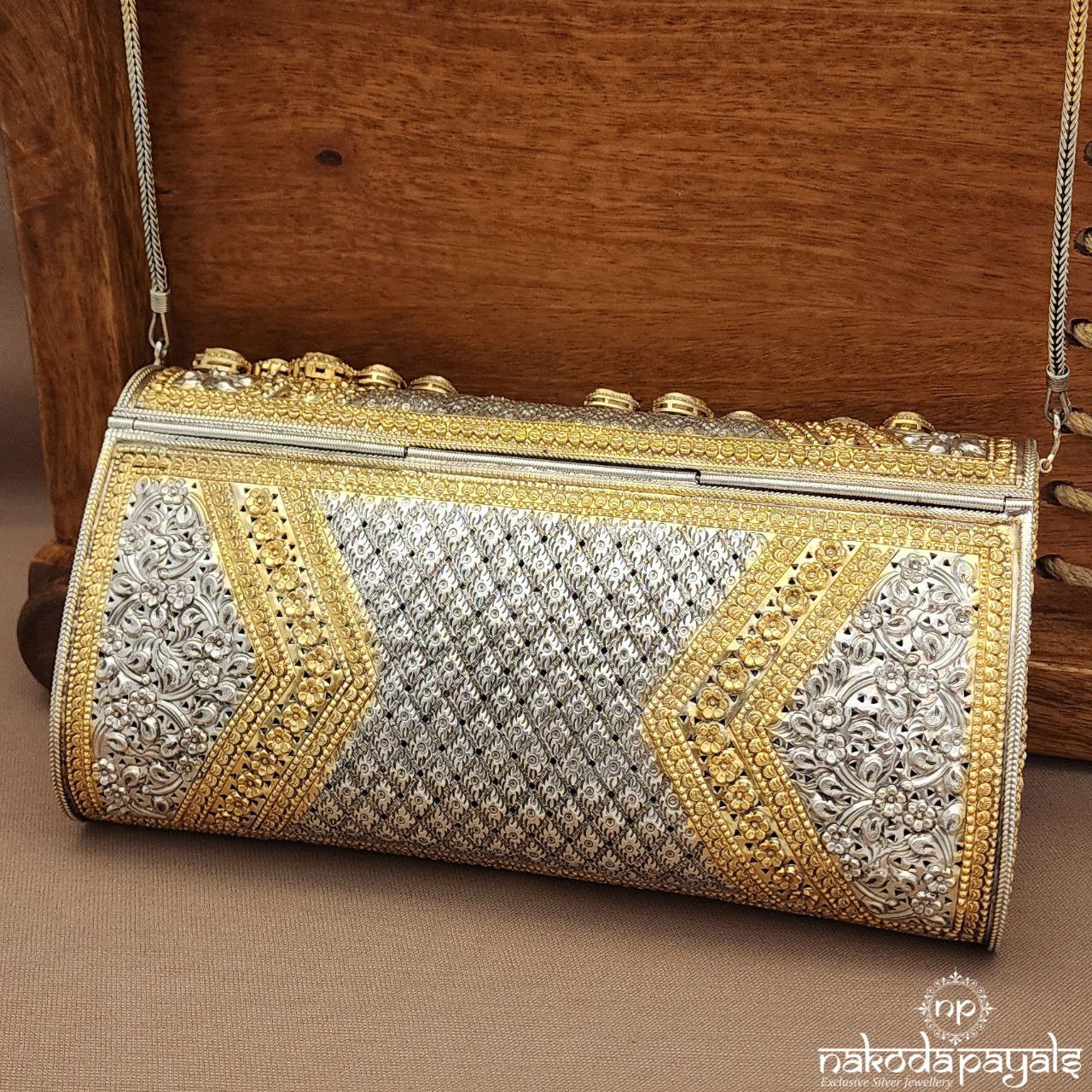 Emerald Green Dual Tone Clutch (Esa333)