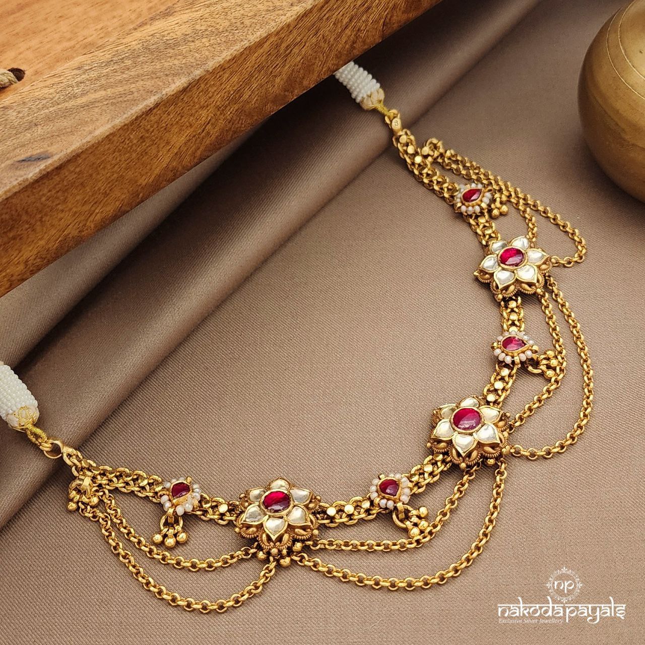 Unique Kundan Floral Neckpiece (Gn9317)