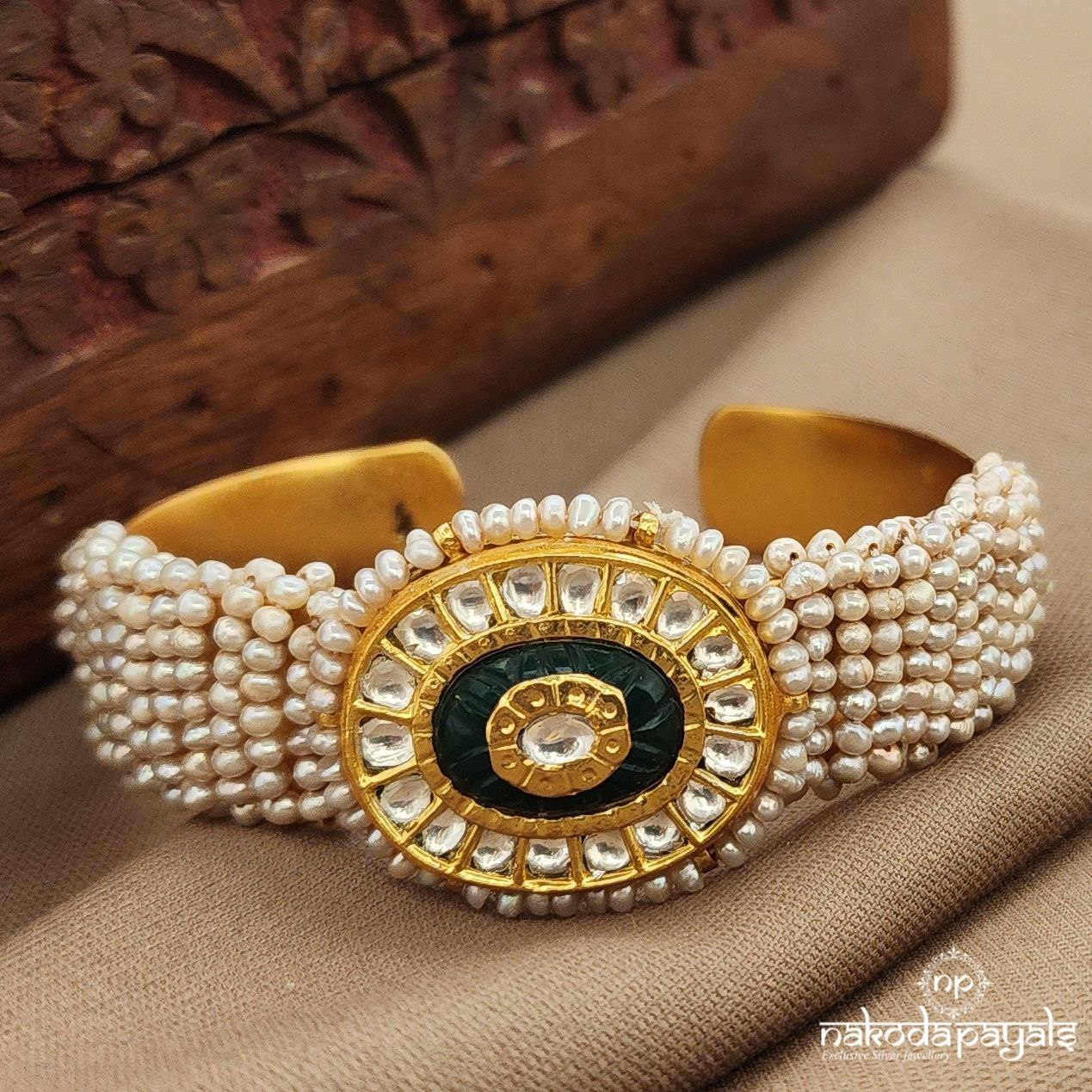 Emerald Green Kundan Kada (Gk3242)