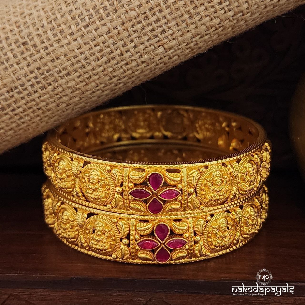 Lakshmi Coined Bangles Pairs (2.4) (Gk3142)