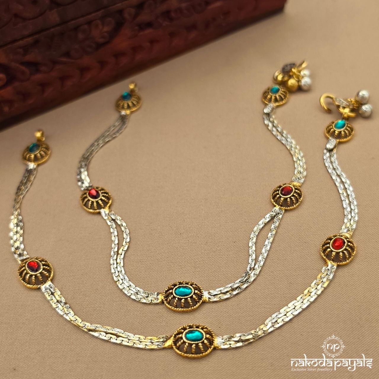 Elegant Dual Tone Anklet (A7036)