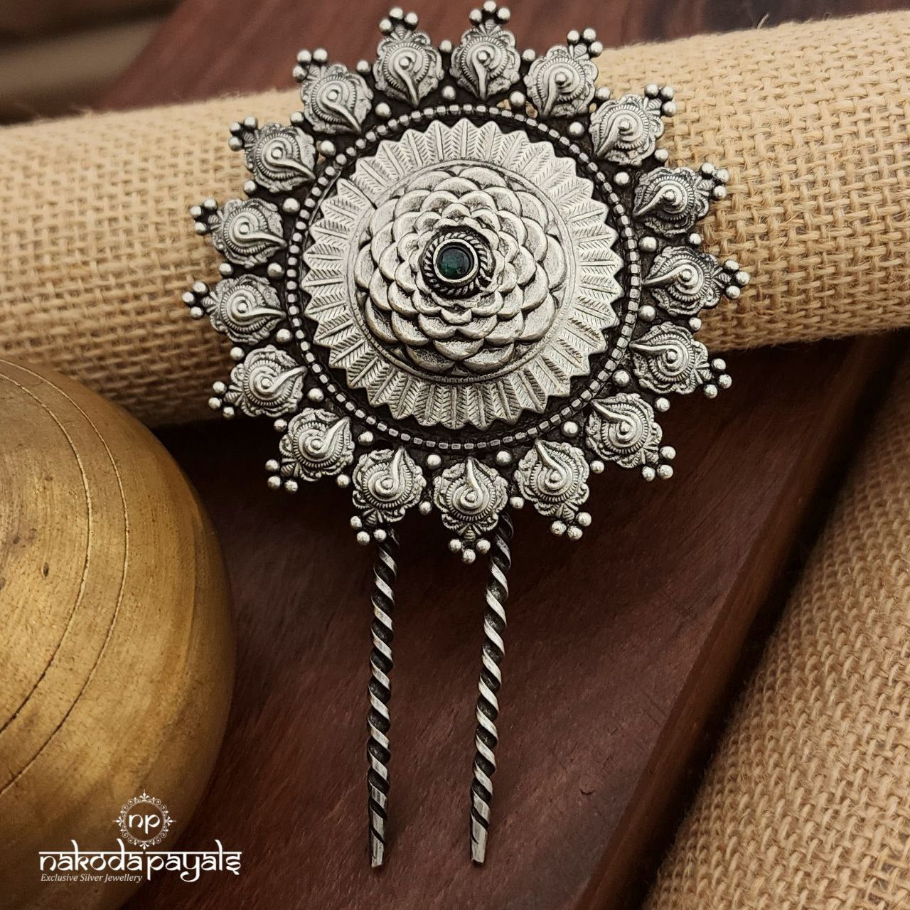 Green Floral Hair Accessory (Esa201)