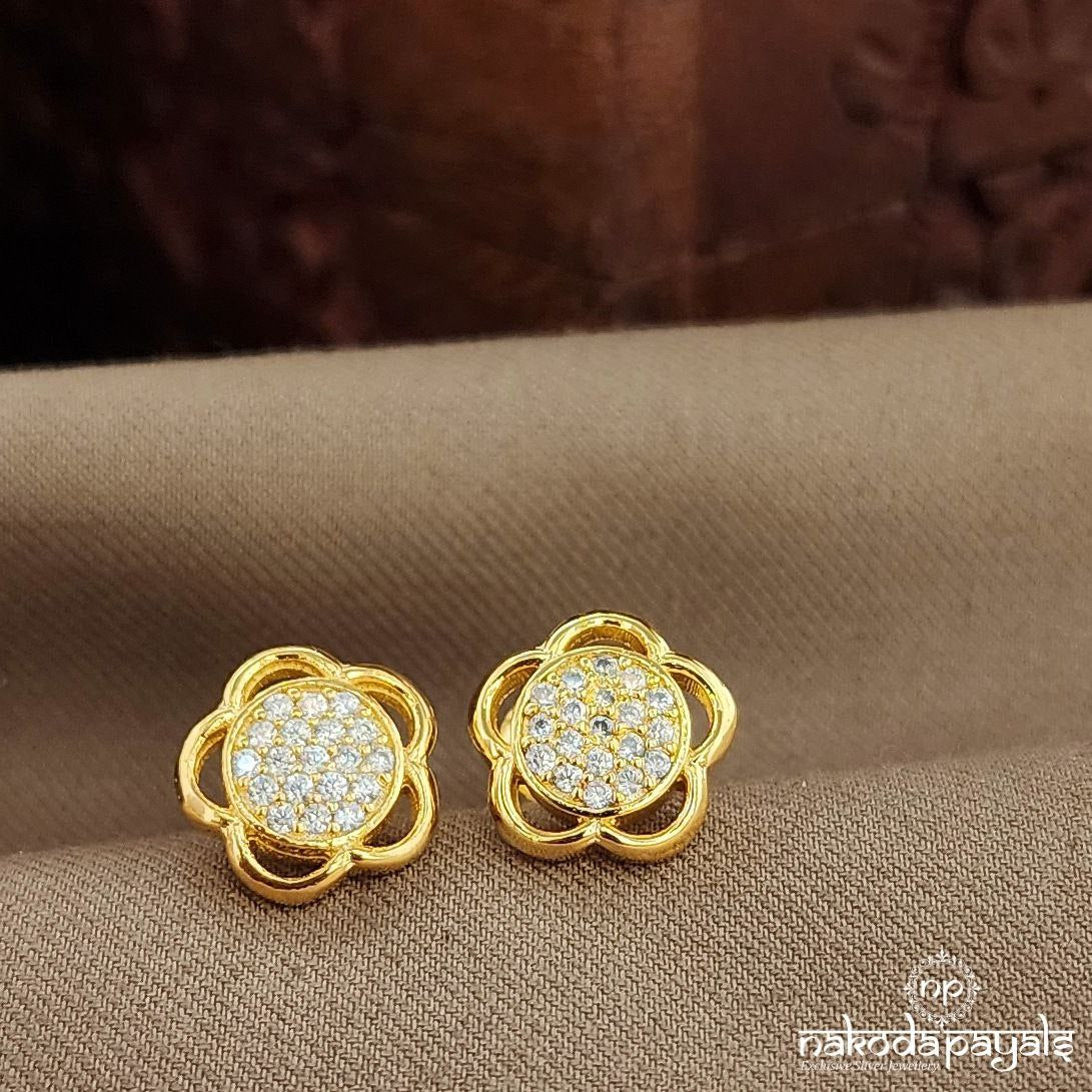 CZ Floral Studs (Ge9989)
