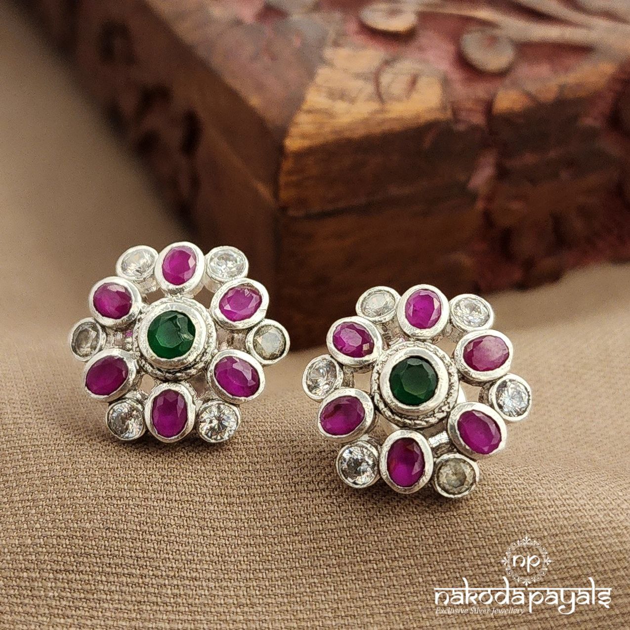 Pink & White Studs (S3838)