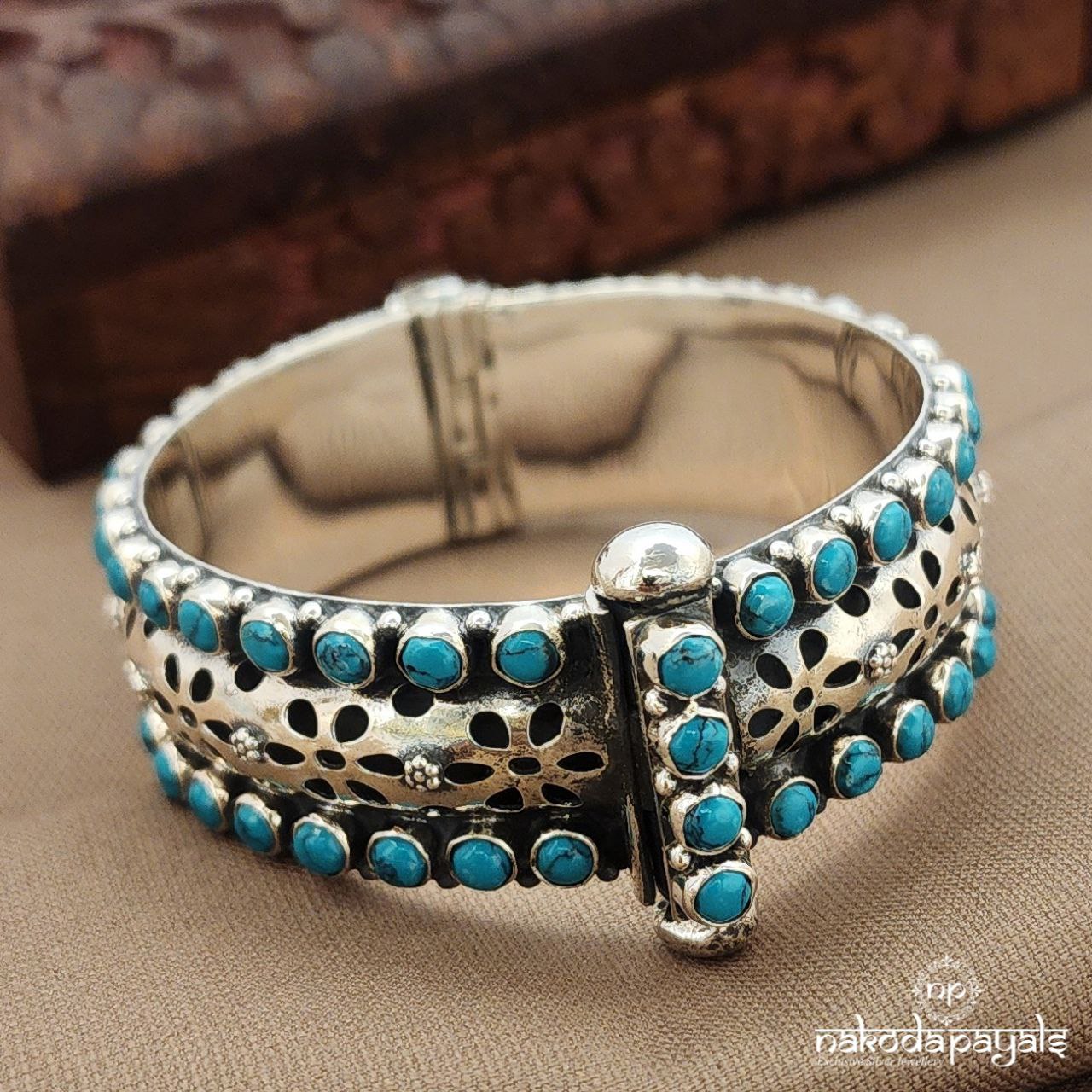 Turquoise Broad Kada (K6263)