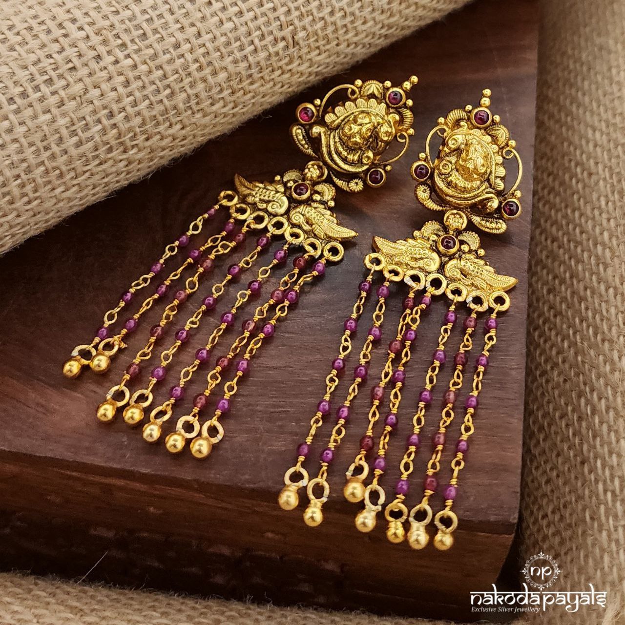 Kemp Peacock Floral Earrings (Ge9521)
