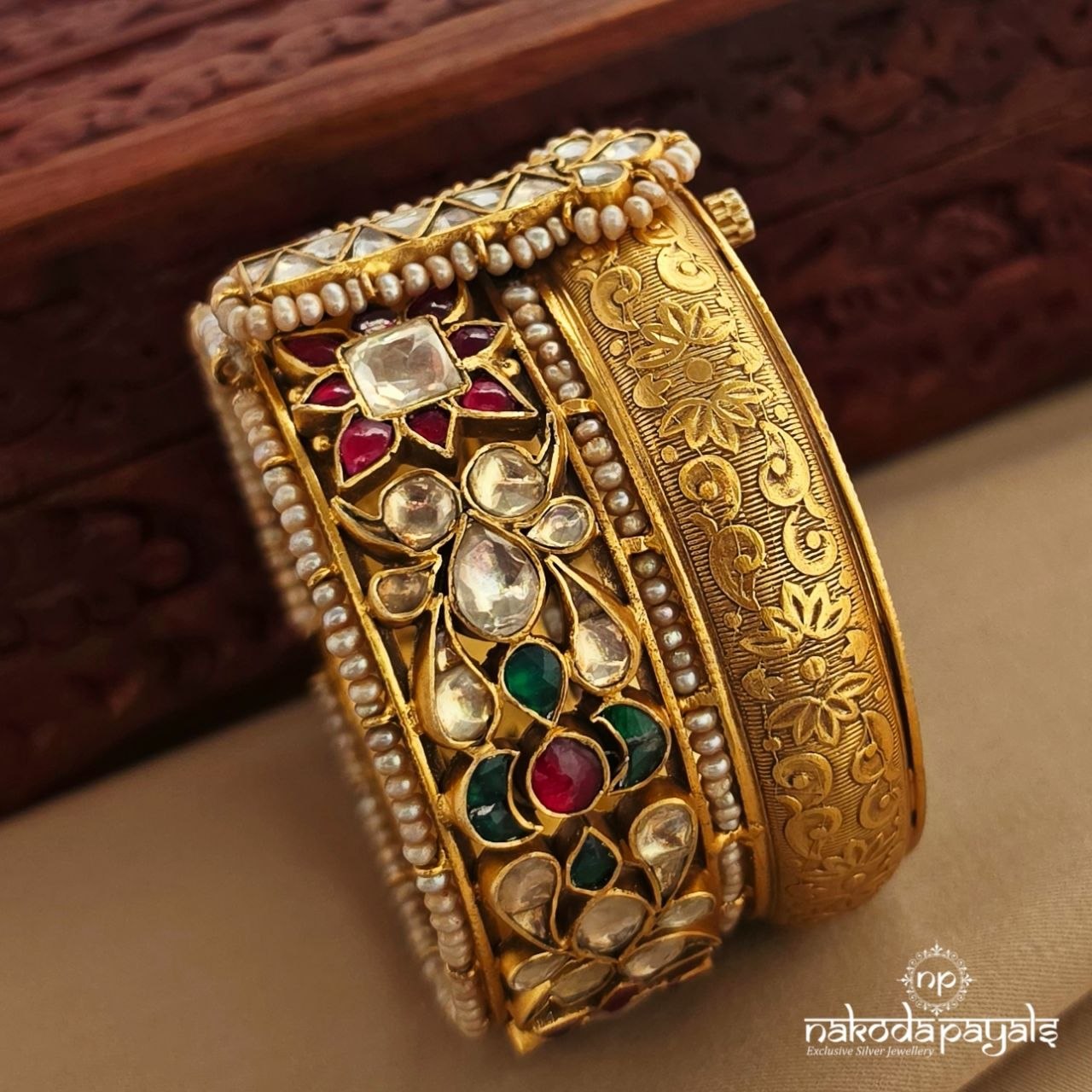 Kundan Traditional Screw Kada (Gk3315)