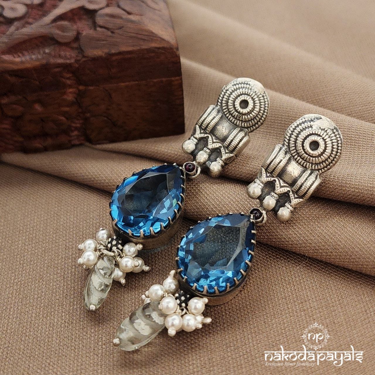 Traditional Blue Earrings (C3858)