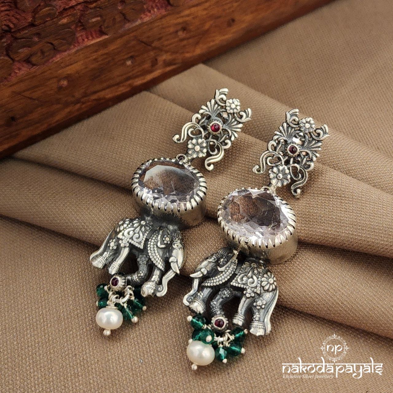Elephant Pink Earrings (C3850)