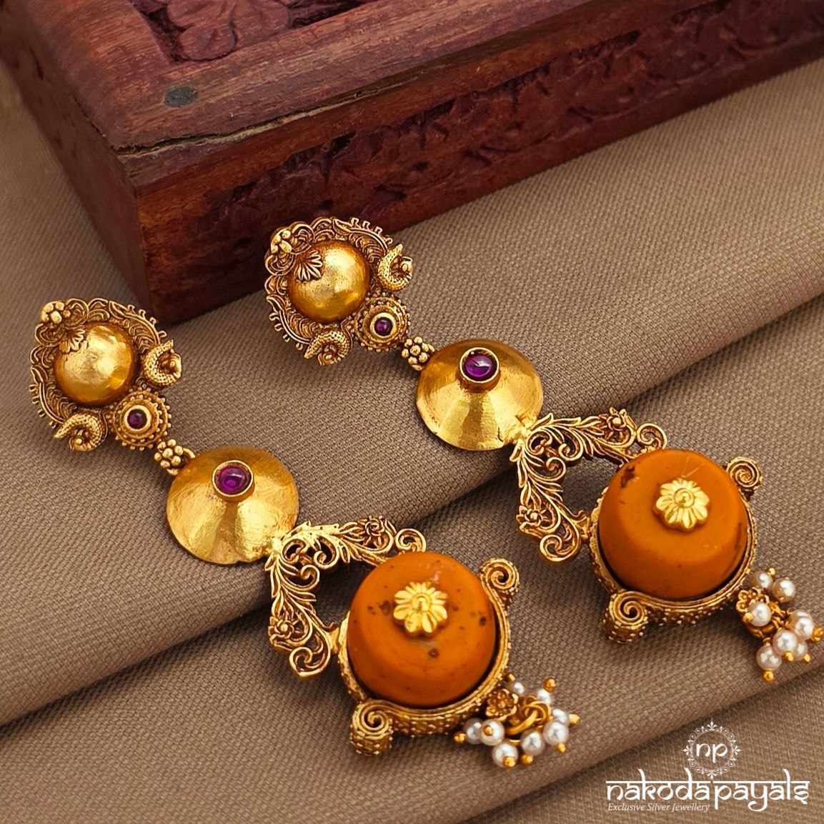 Sunset Coral Earrings (Ge10449)