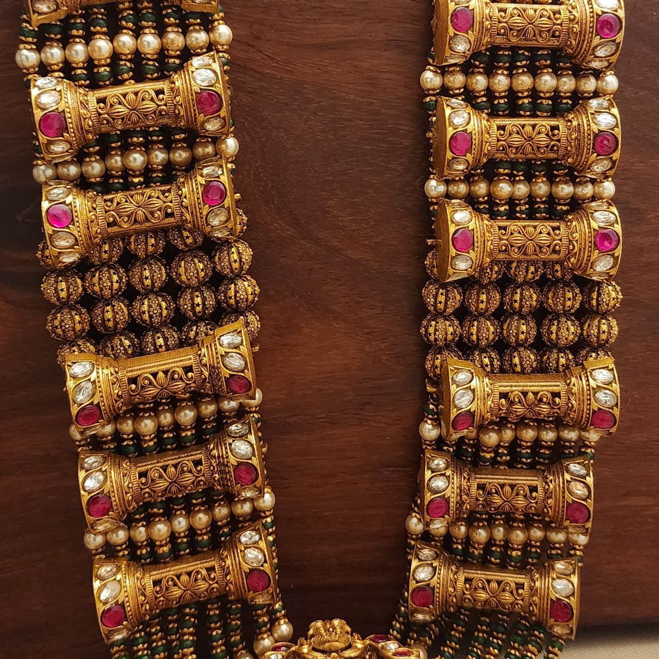 Lord Vishnu Kundan Pearled Neckpiece (Gn8628)