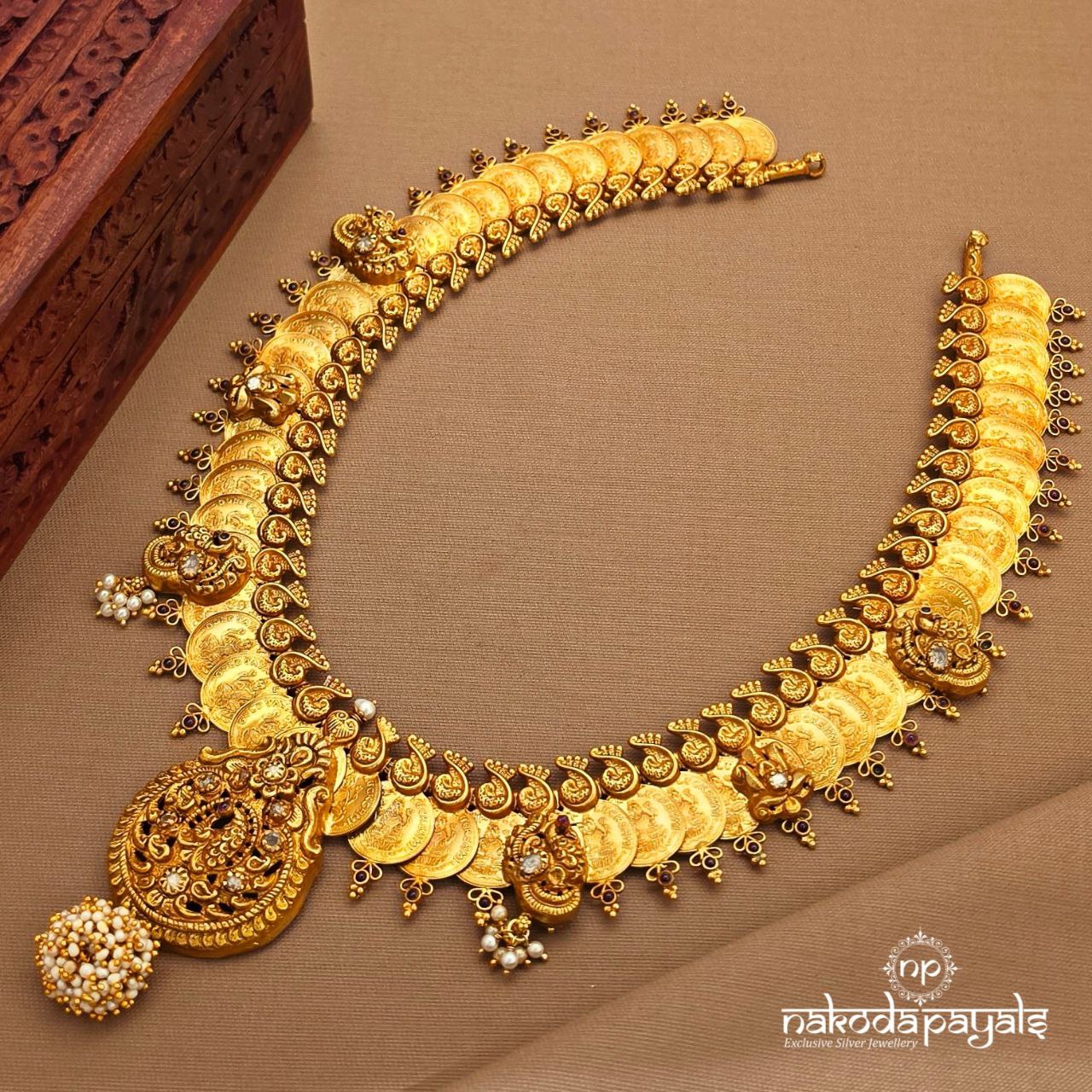 Lakshmi Kasu Peacock Neckpiece (Gn10021)