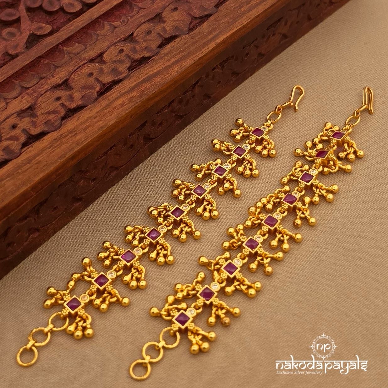 Pink Squarish Floral Maati (Gm1257)