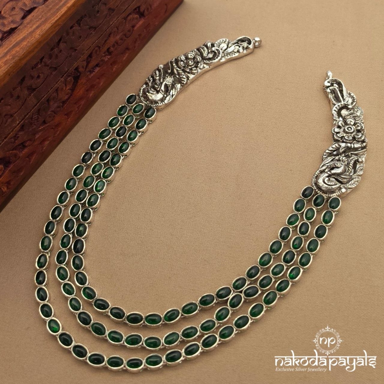 Layered Peacock Neckpiece (N12104)