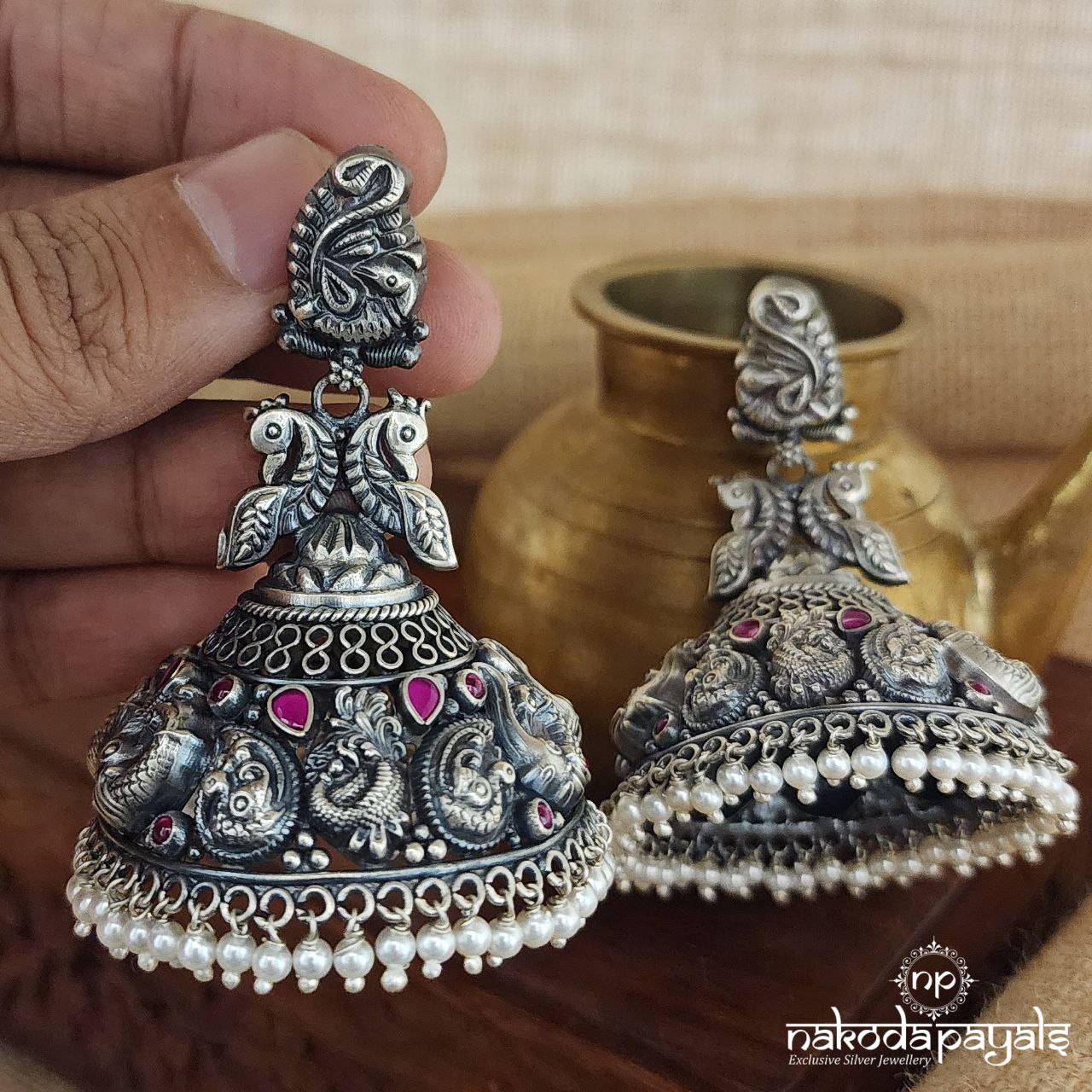 Elegant Peacock Jhumka (J8147)
