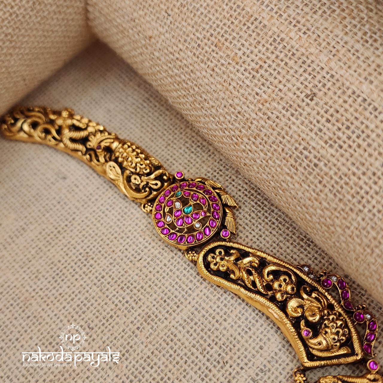 Grand Green Drops Kundan Neckpiece (Gn8131)