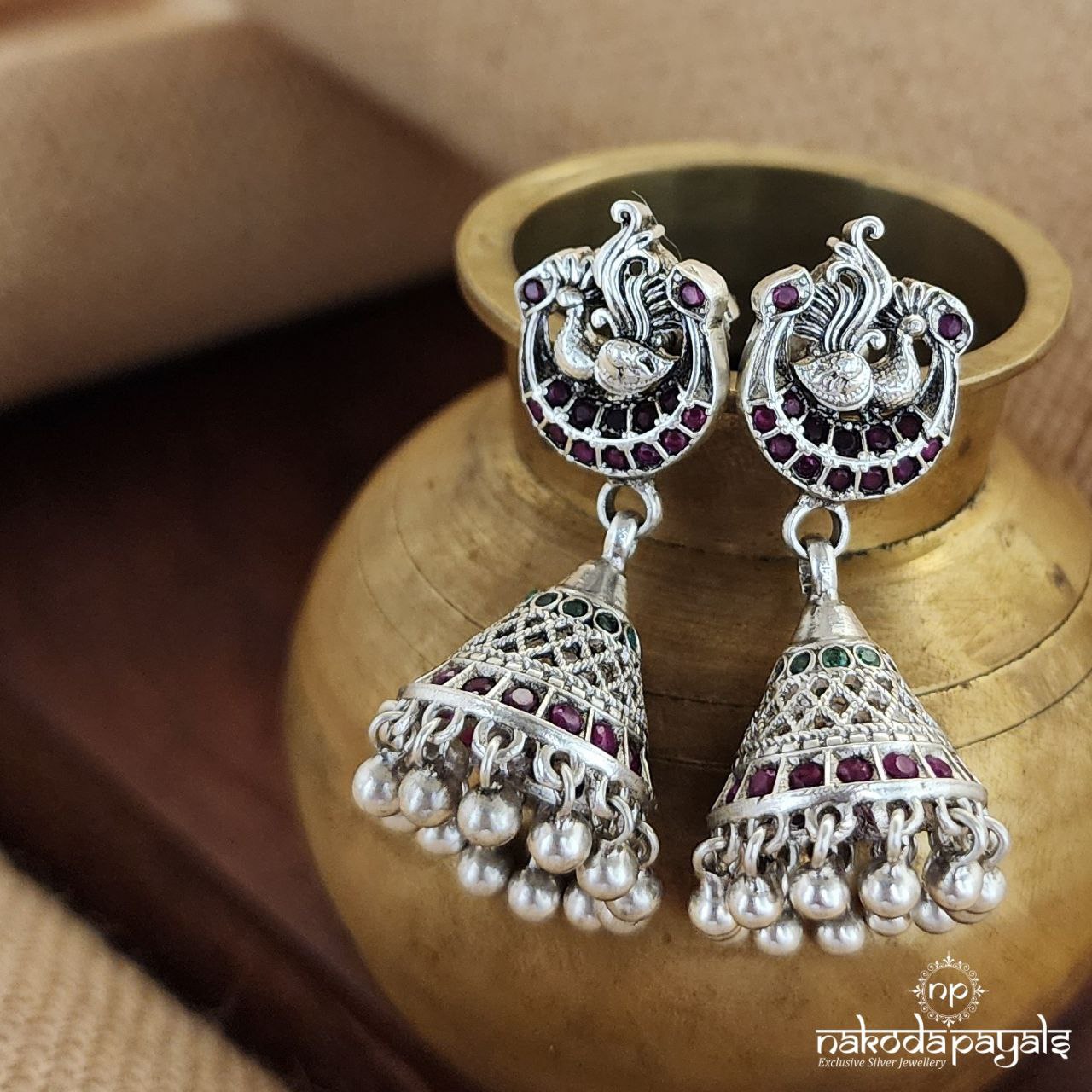 Peacock Glory Jhumka (J8048)