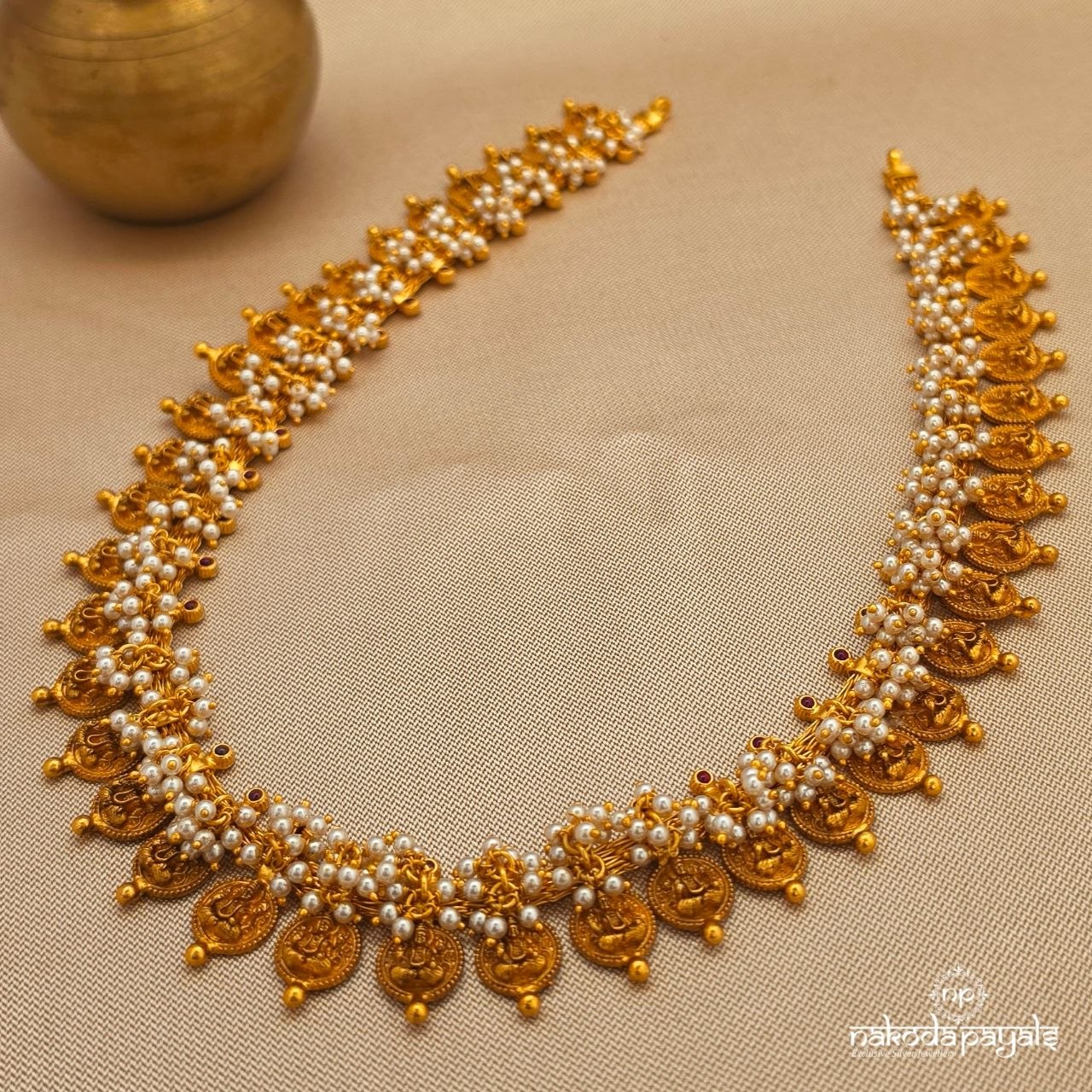 Pearled Lakshmi Kasu Neckpiece (Gn10077)