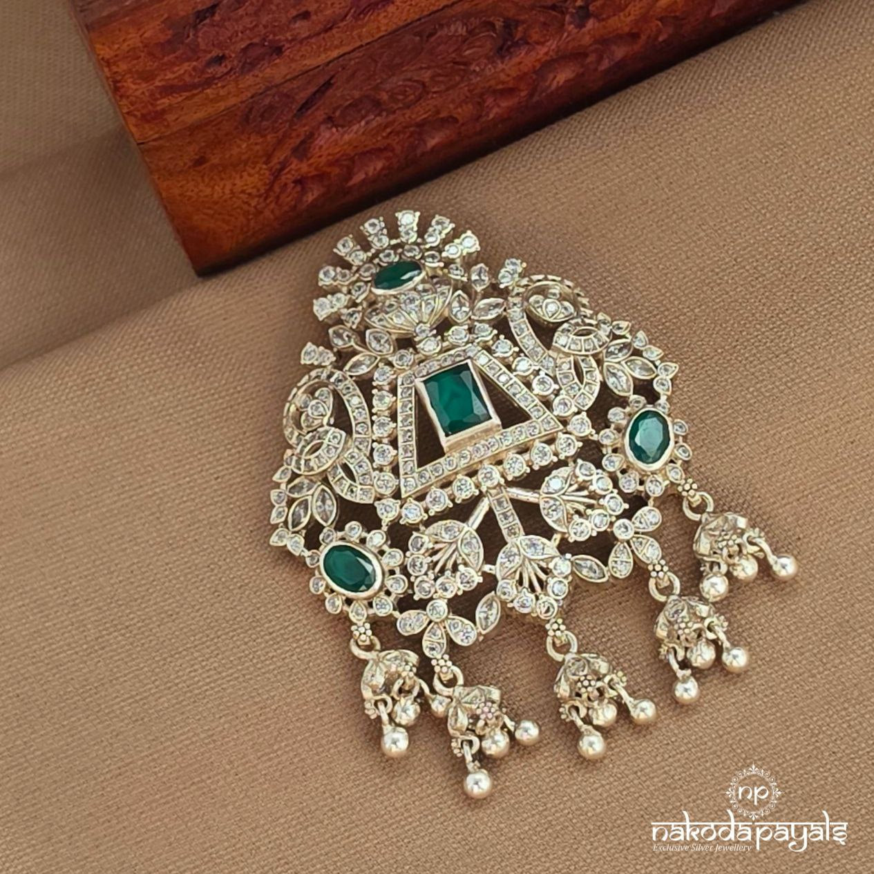Rectangular Emerald Green Pendant (P2560)