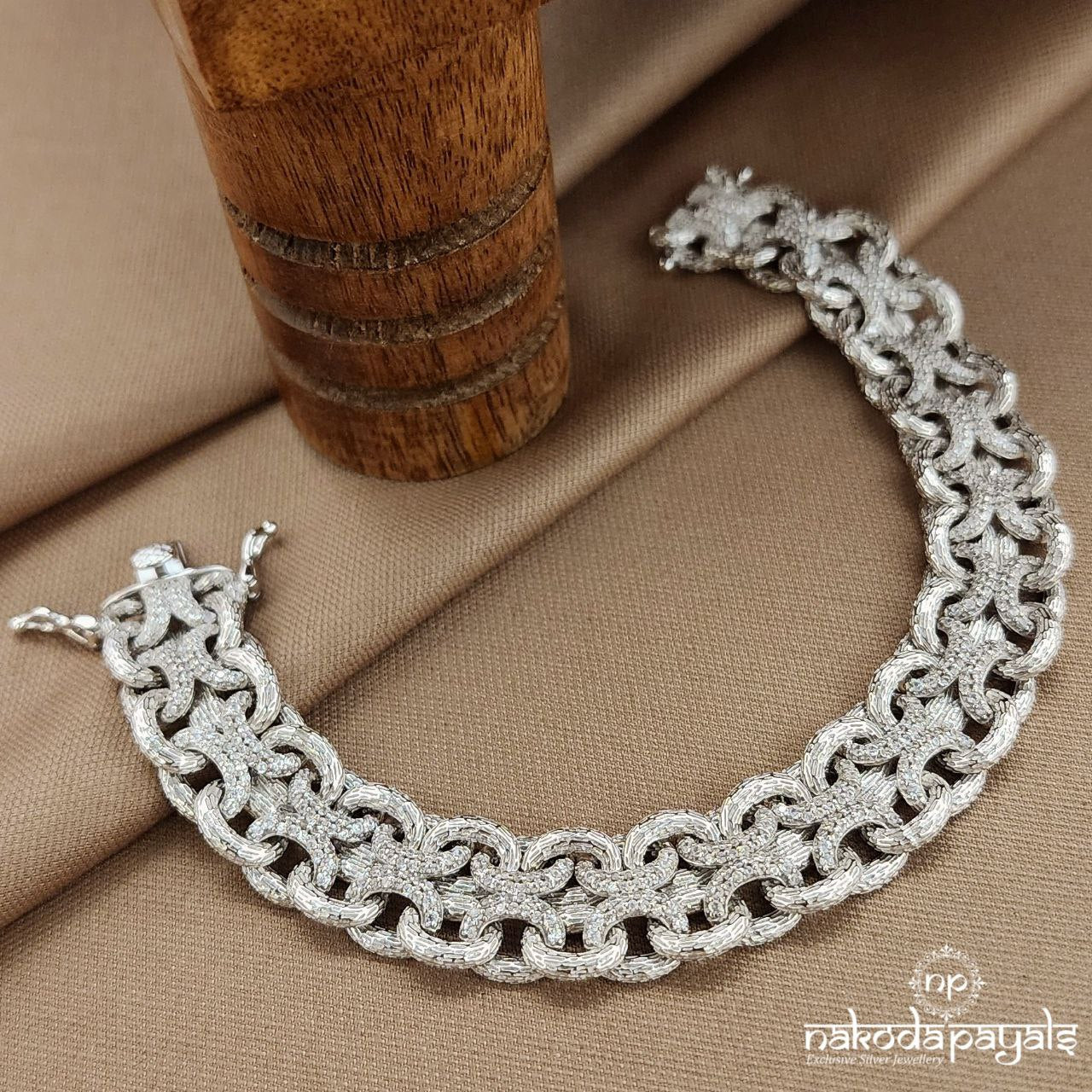 CZ Linked Men's Bracelet (Mc1074)