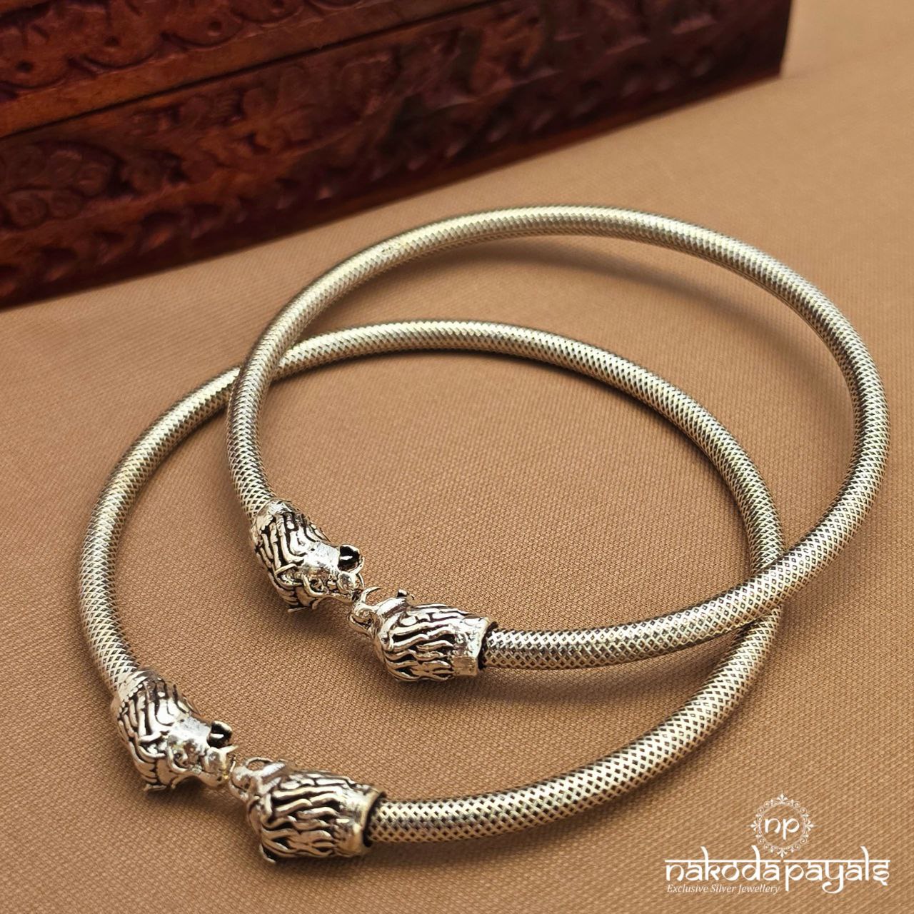 Lion Ankle Kada Pair (A2358)