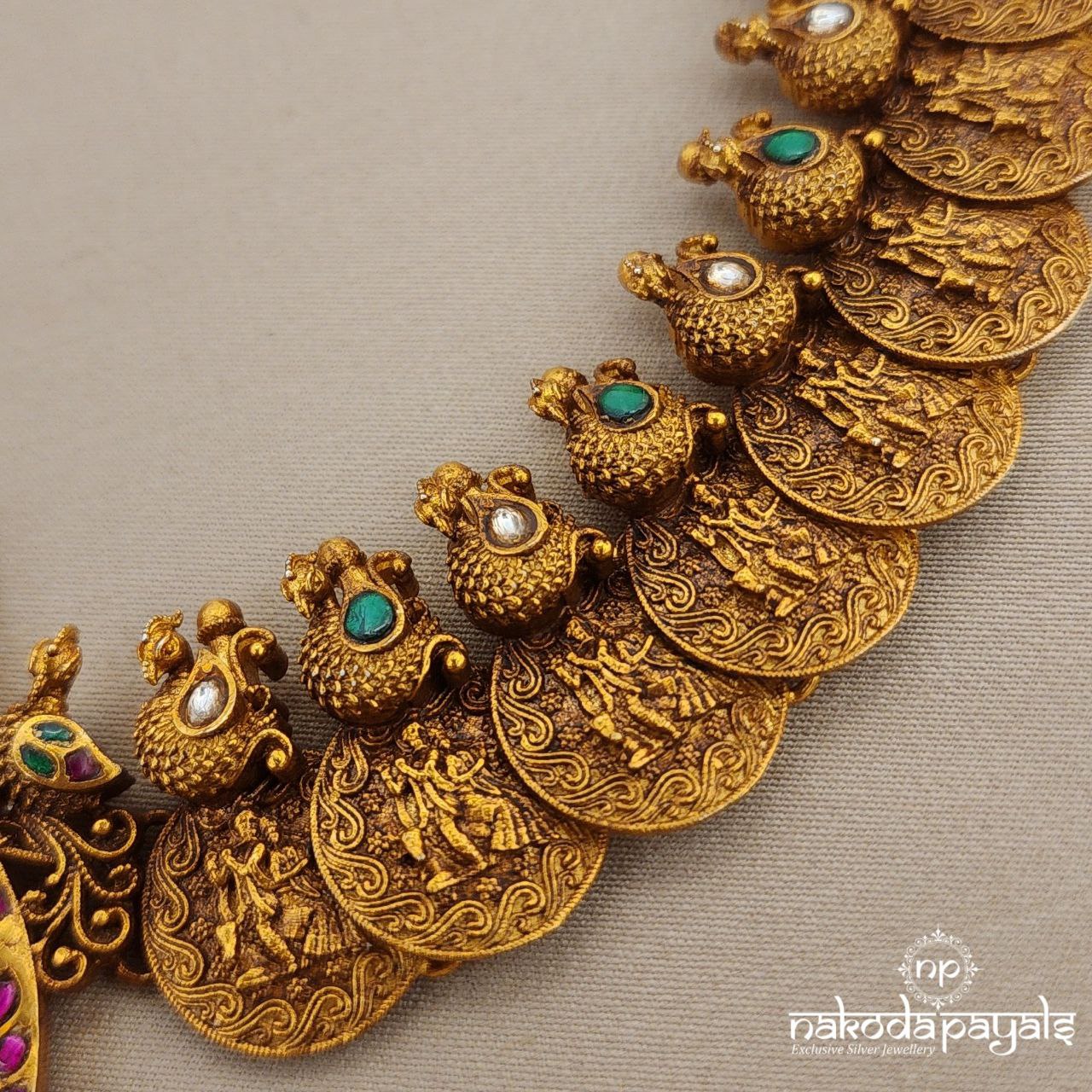 Kundan Radhakrishnan Kasu Neckpiece (Gn8894)