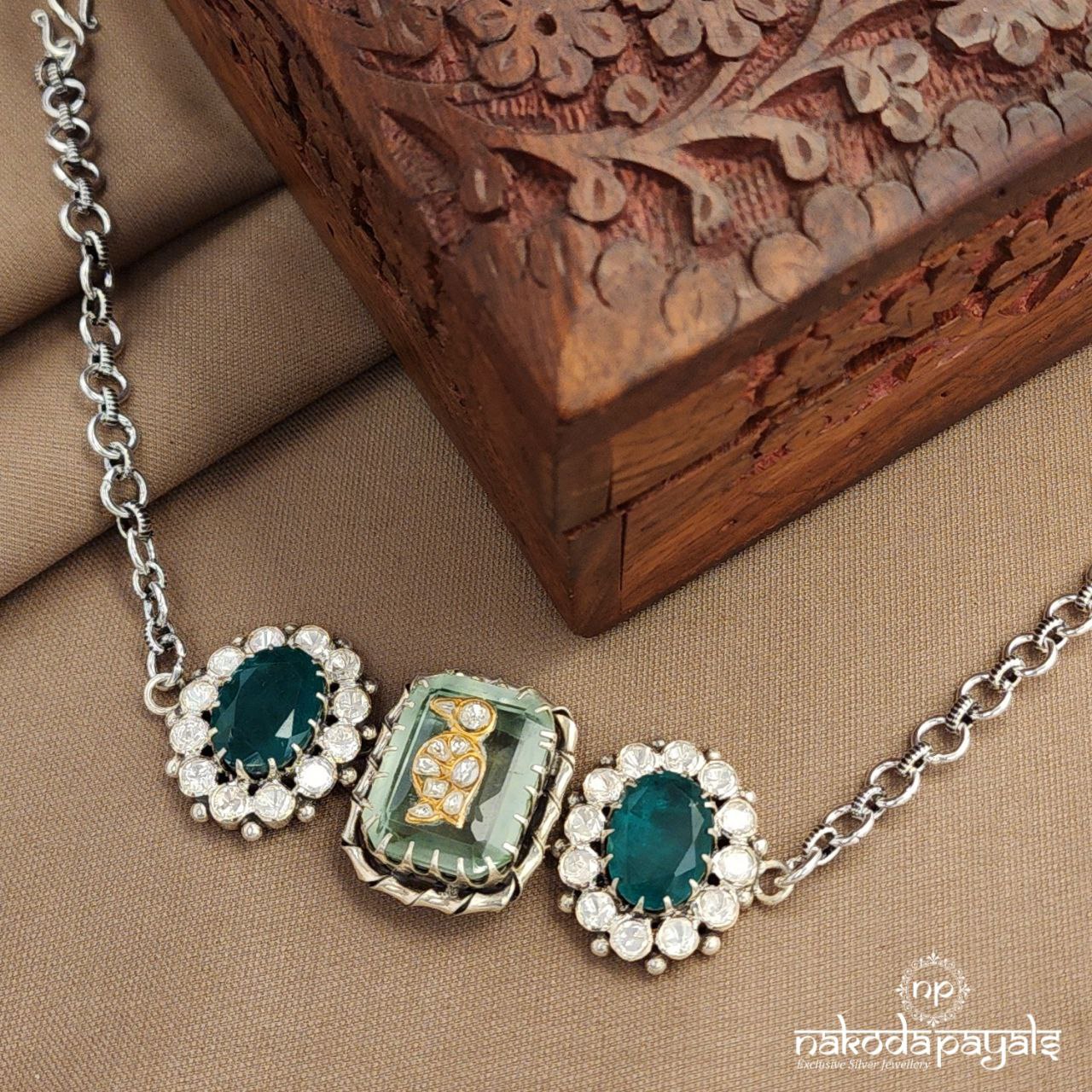 Rectangular Moissanite Choker (N11498)