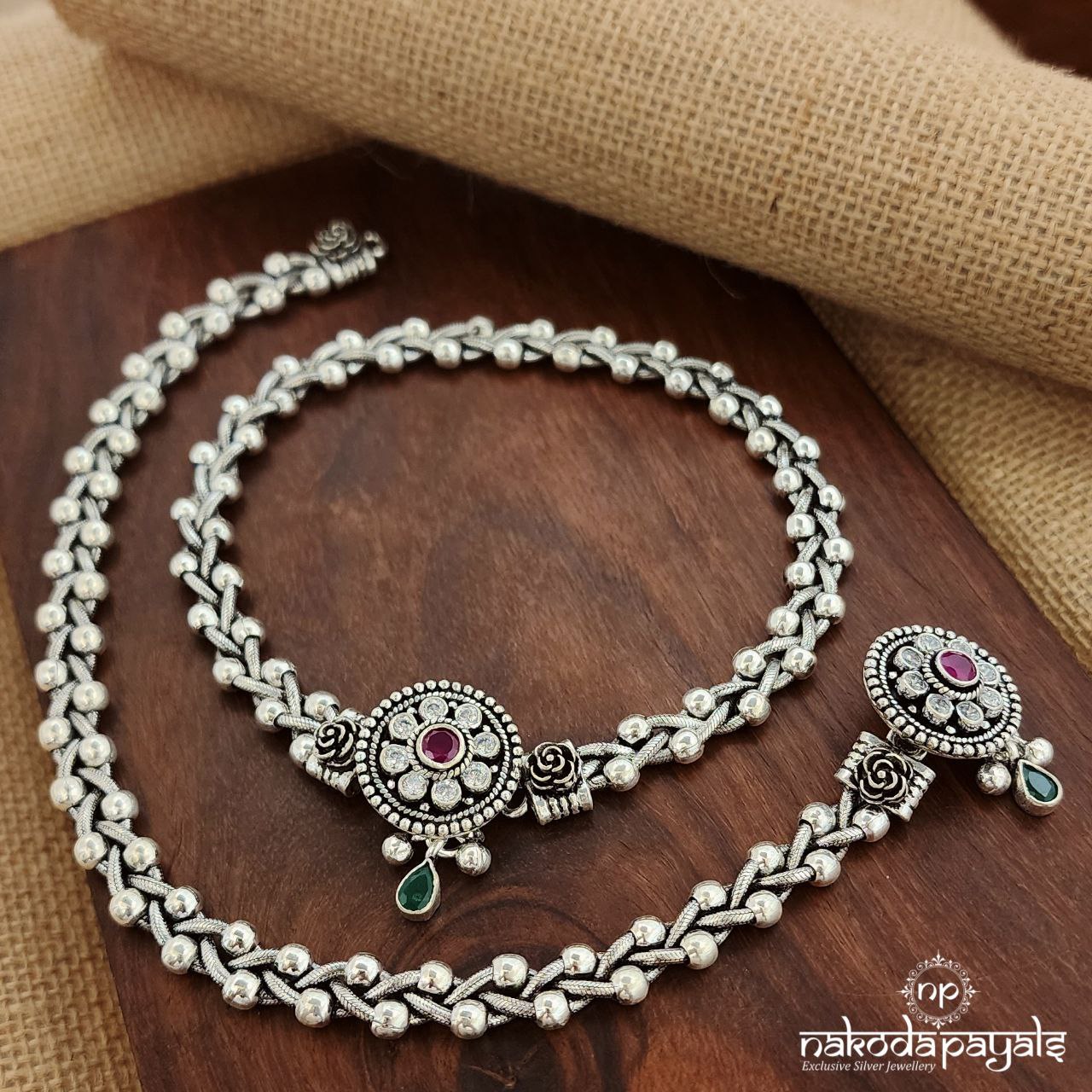 Braided Pink Anklets (A6253)