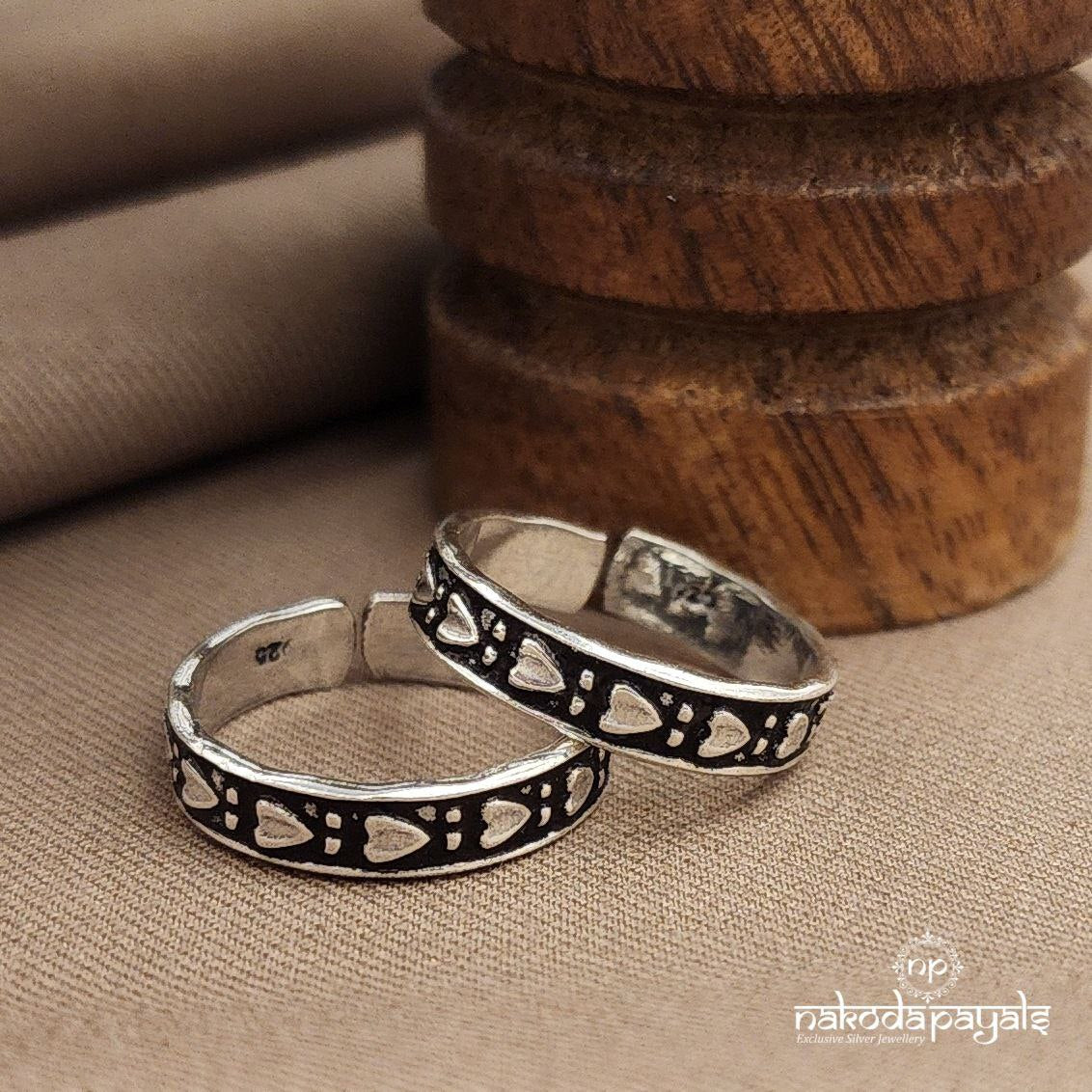 Sweetheart Oxidised Toebands (T4731)