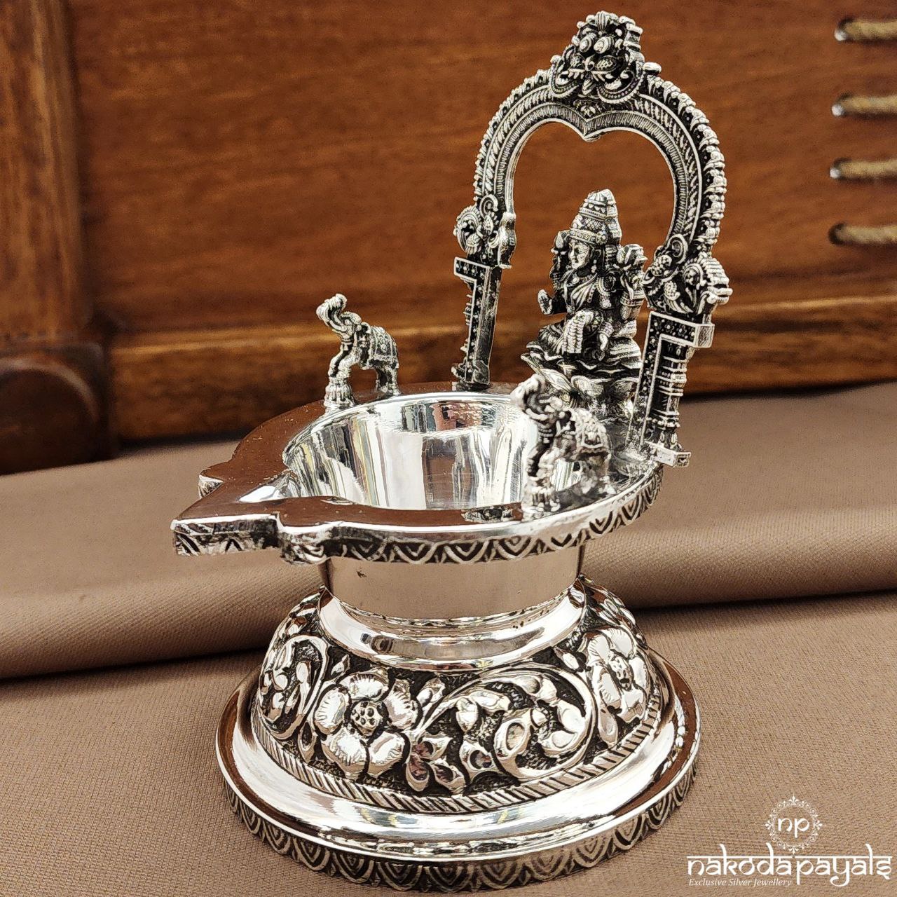 Oxidised Elephant Kamakshi Deepam (Aa2507)