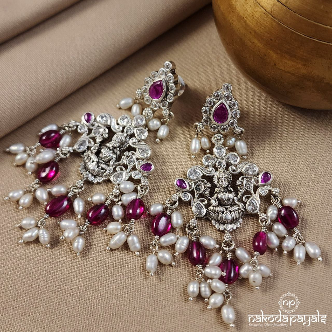 Lakshmi Pearled Drop Earrings (C3174)