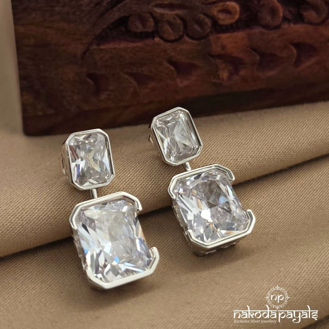 Squarish Crystal Earrings (St4182)
