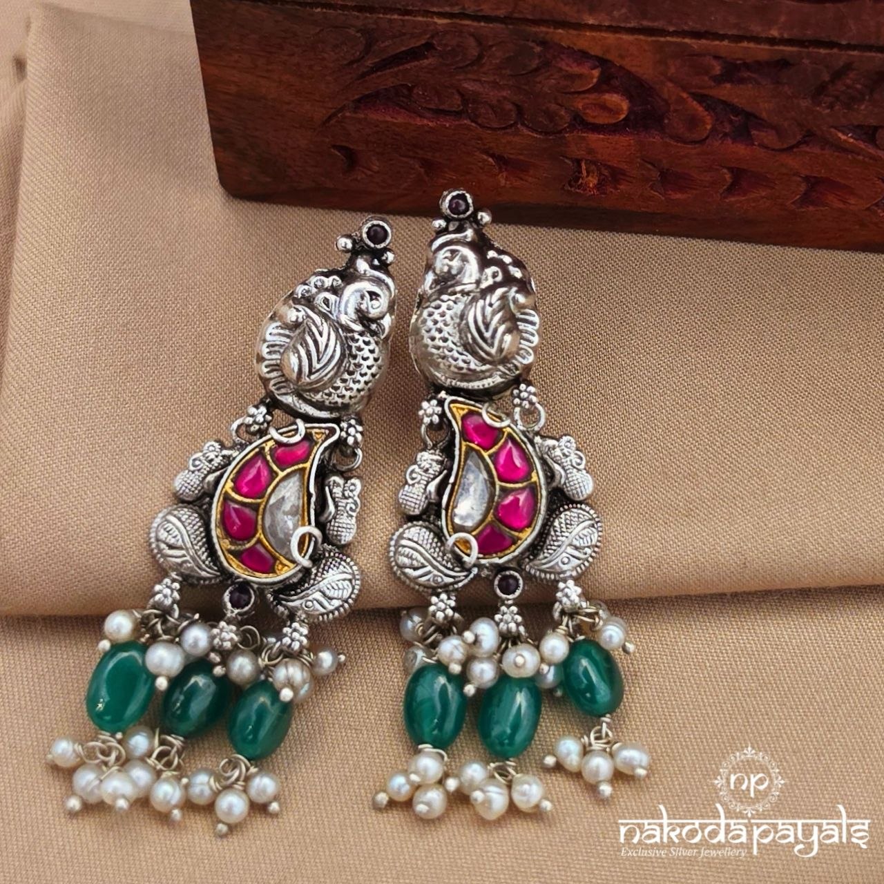 Mango Green Drop Chandbali (C4250)