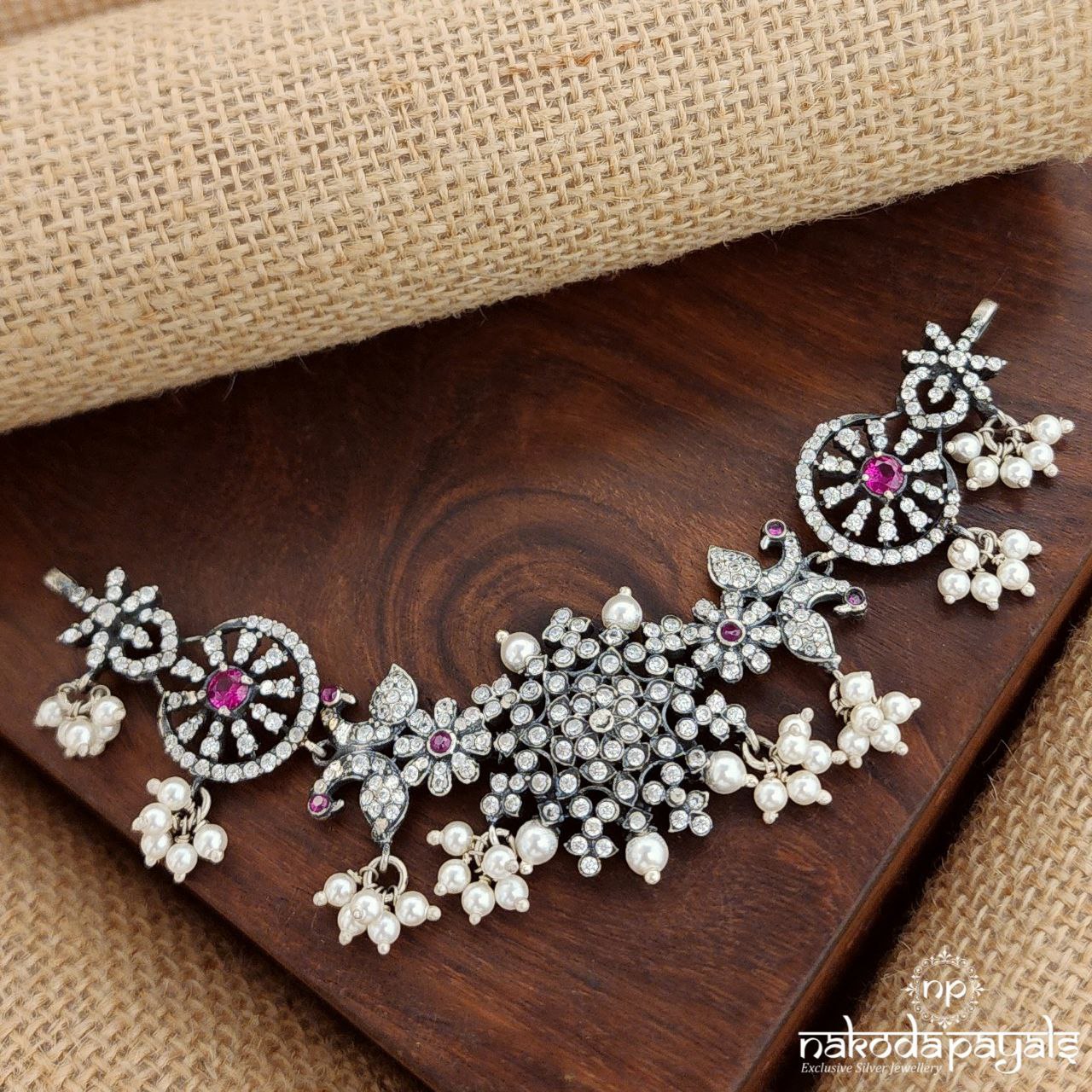 Twin Peacock CZ Choker (N10888)