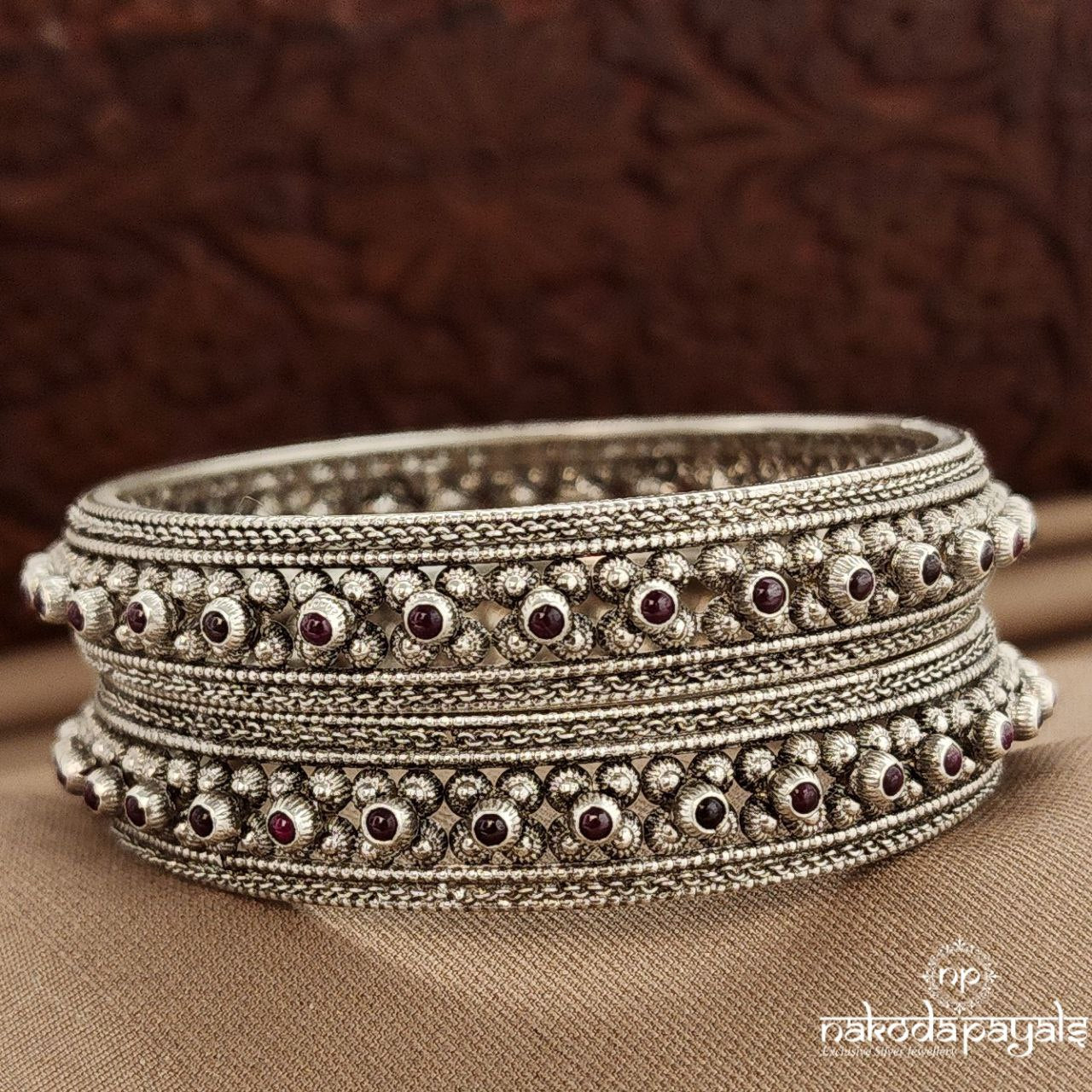Pink Dotted Bangles (K6254-56)
