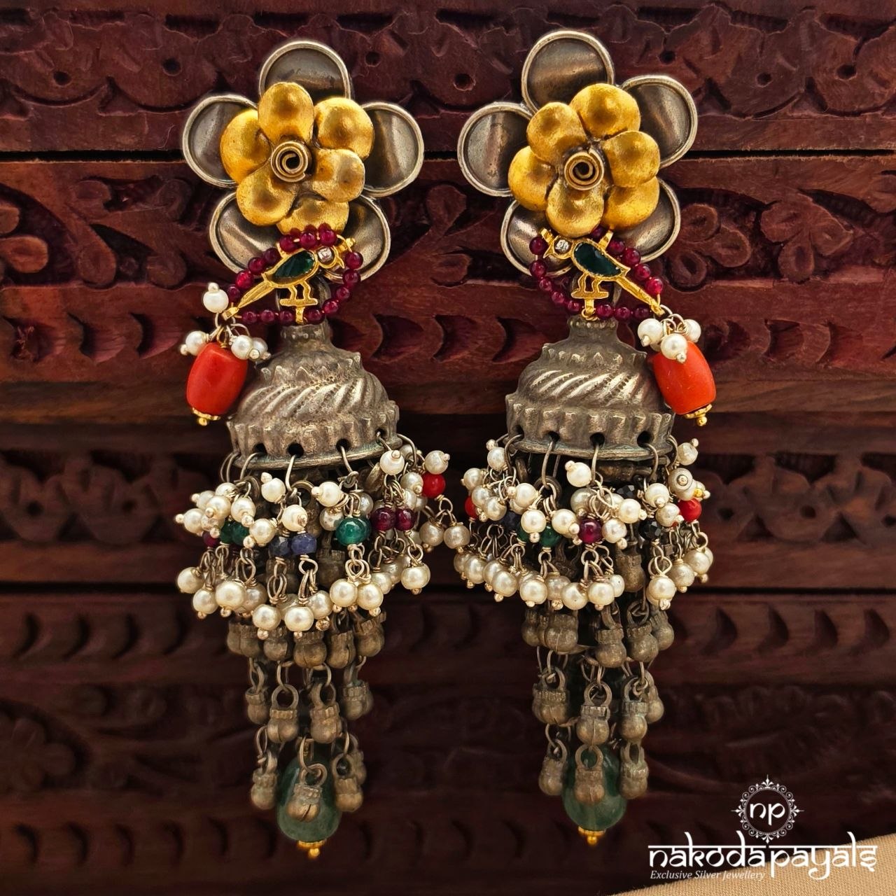 Exemplary Dual Tone Earrings (J1795)