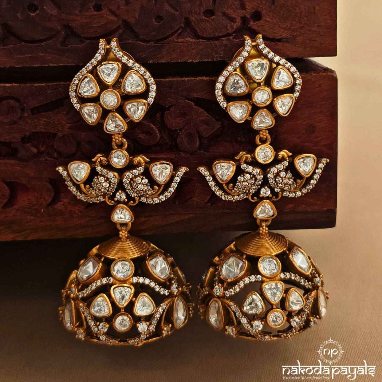 Glorious Moissanite Jhumka (Ge10980)