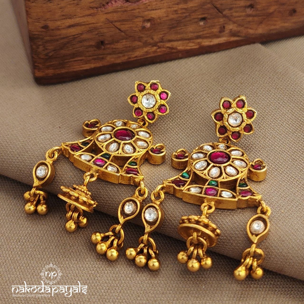 Kundan MultiColor Earrings (Ge10360)