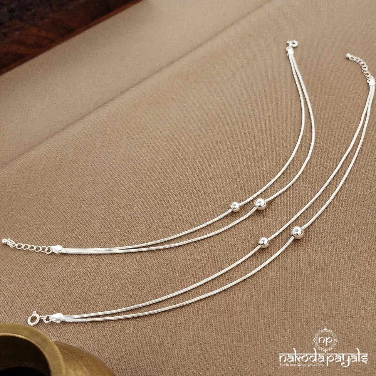 Layered Ball Anklets (A6703)