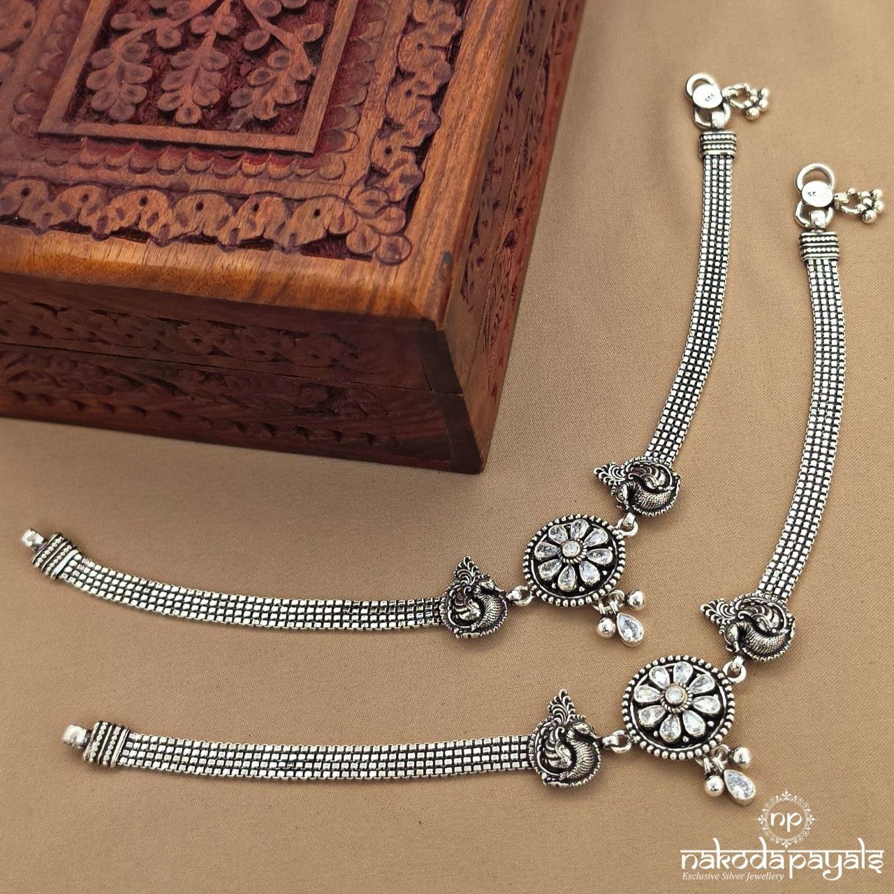 Floral Peacock Anklet (A7089)
